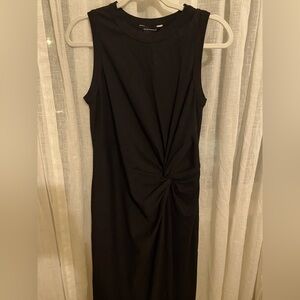 Club Monaco Black Classic Front Cinched Dress
